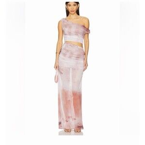 NWT SNDYS X Revolve Kilee Cut Out Maxi Dress One Shoulder Size Small Event Gown